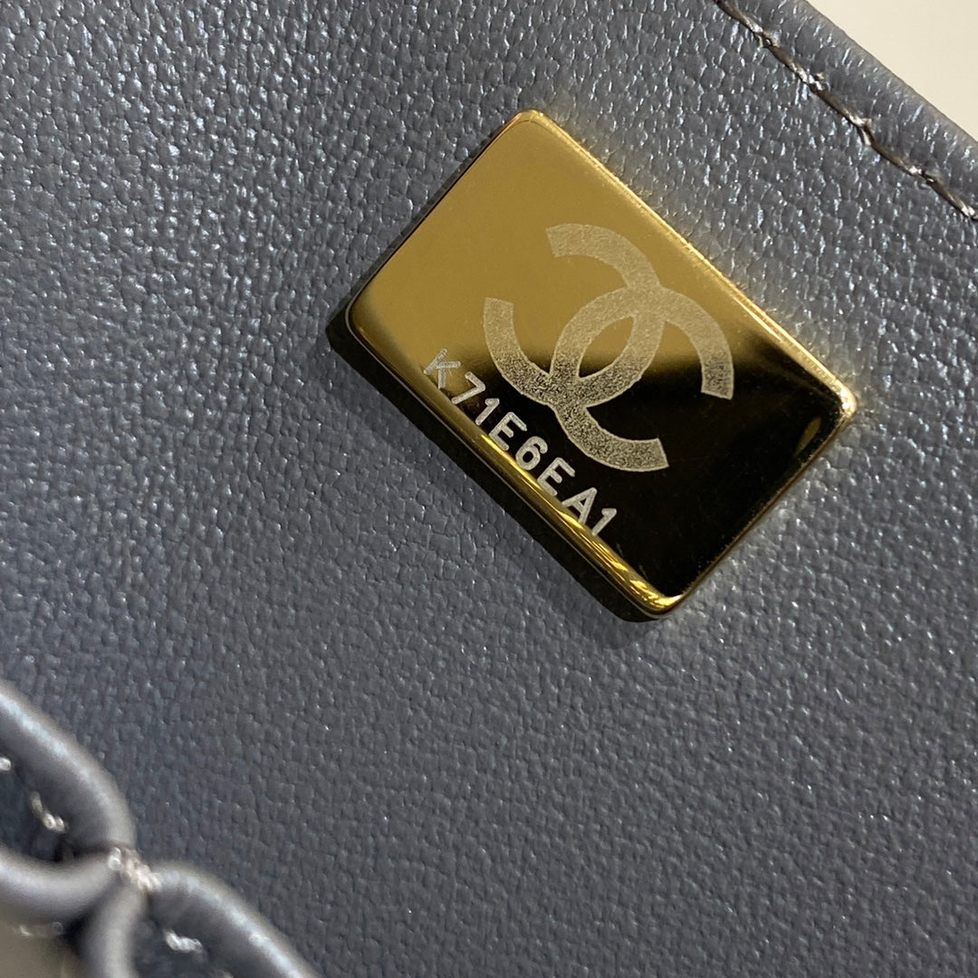 CH SMALL CLASSIC HANDBAG 23 Lambskin High-grade Gray