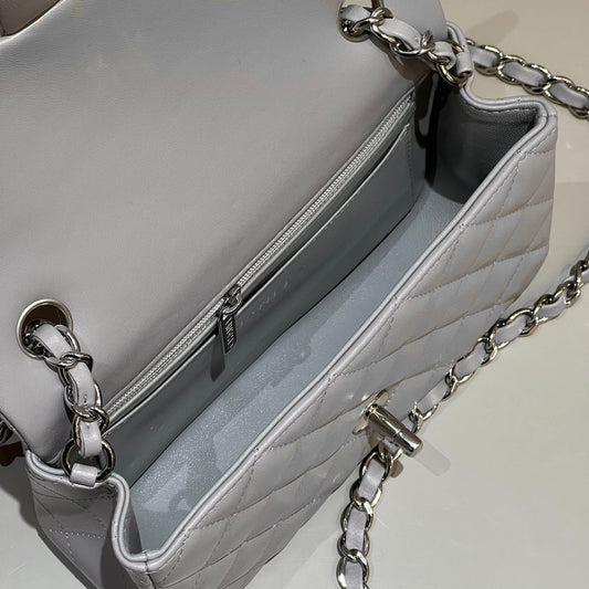 CH MINI CLASSIC HANDBAG 20 Lambskin Dove Gray
