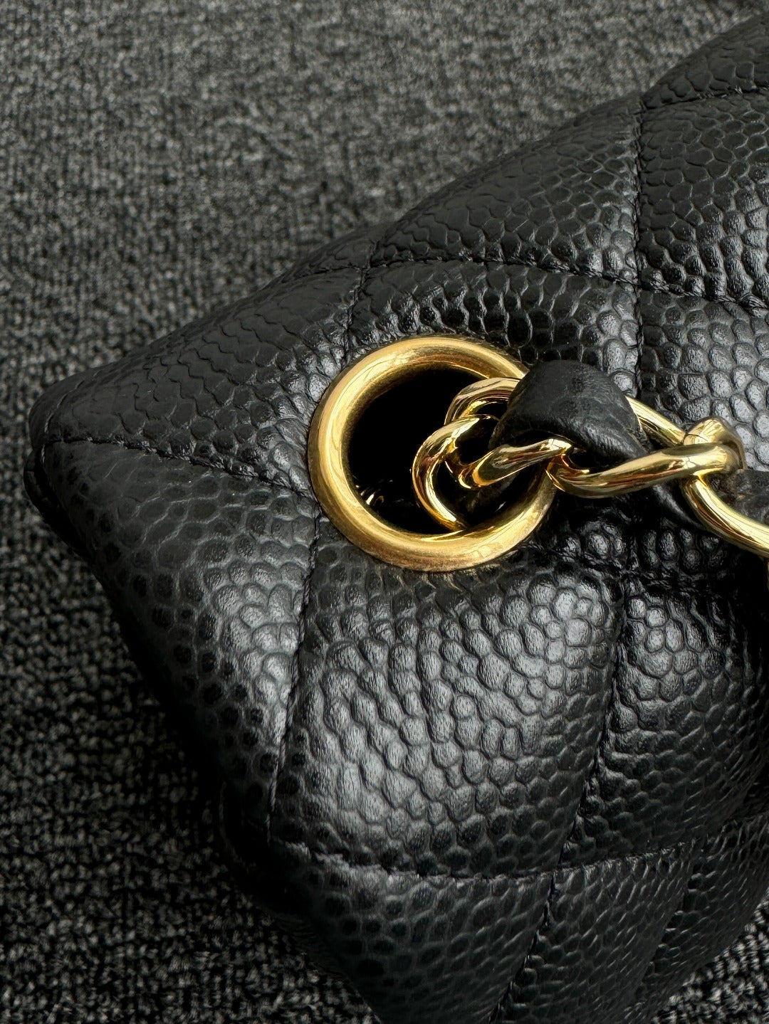 CH MINI CLASSIC HANDBAG 20 Grained Calfskin Black