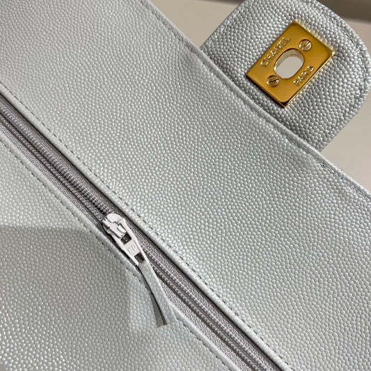 CH CLASSIC 11.12 HANDBAG 25.5 Small Grained Calfskin Elephant Gray