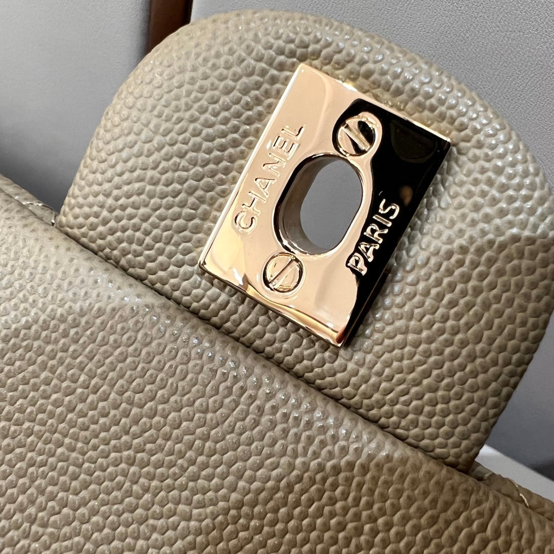 CH CLASSIC 11.12 HANDBAG 25.5 Small Grained Calfskin Chai (Teas)