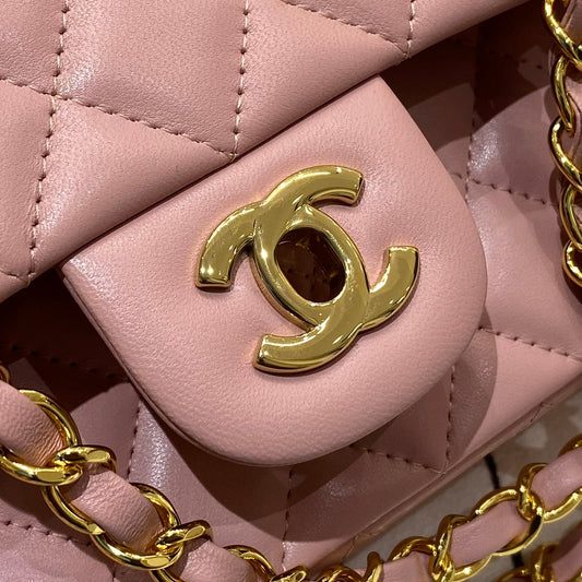 CH CLASSIC 11.12 HANDBAG 25.5 Lambskin Pink