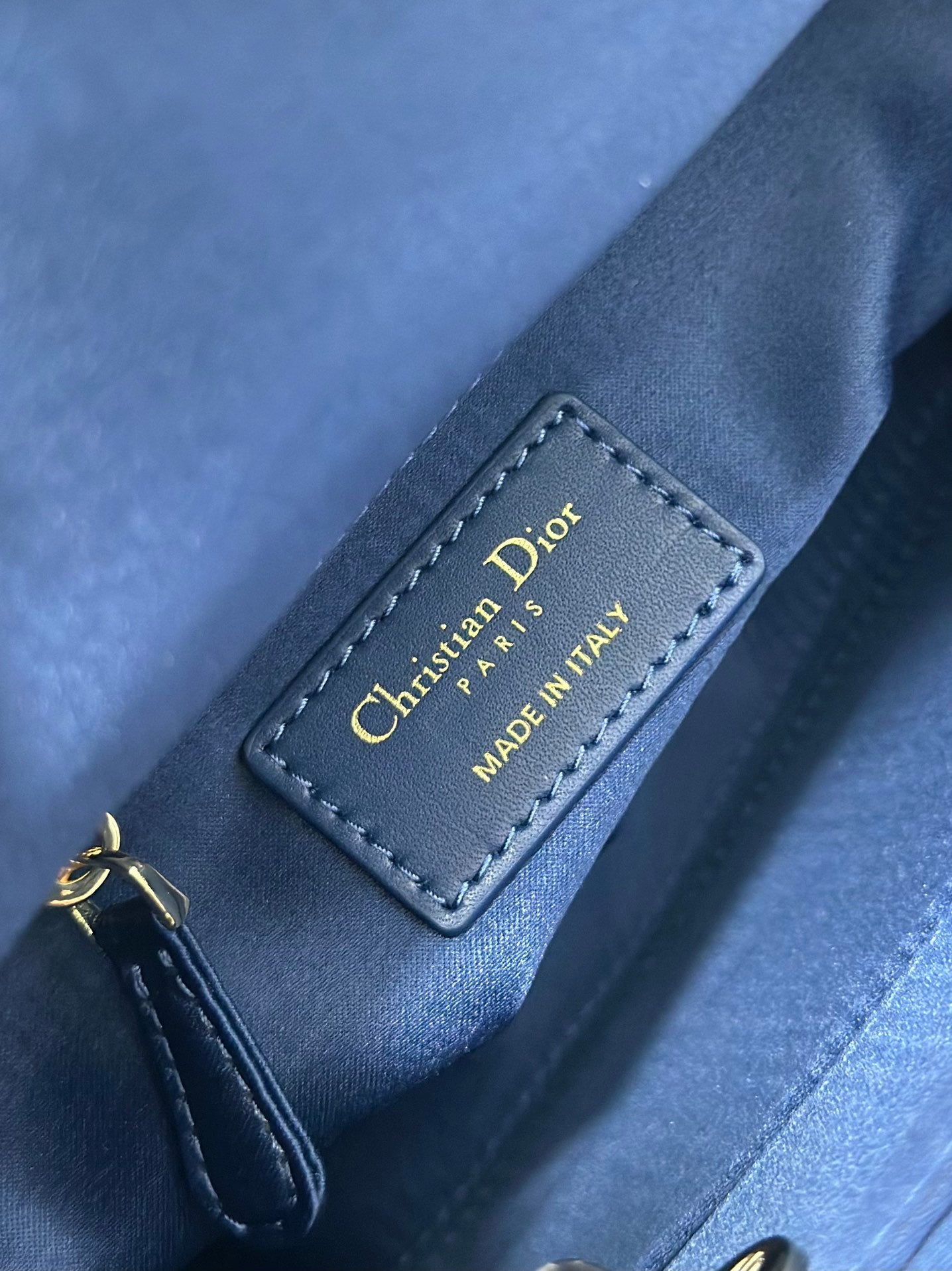 DO Mini Lady Bag Blue Sapphire Pearl decoration Embroidery