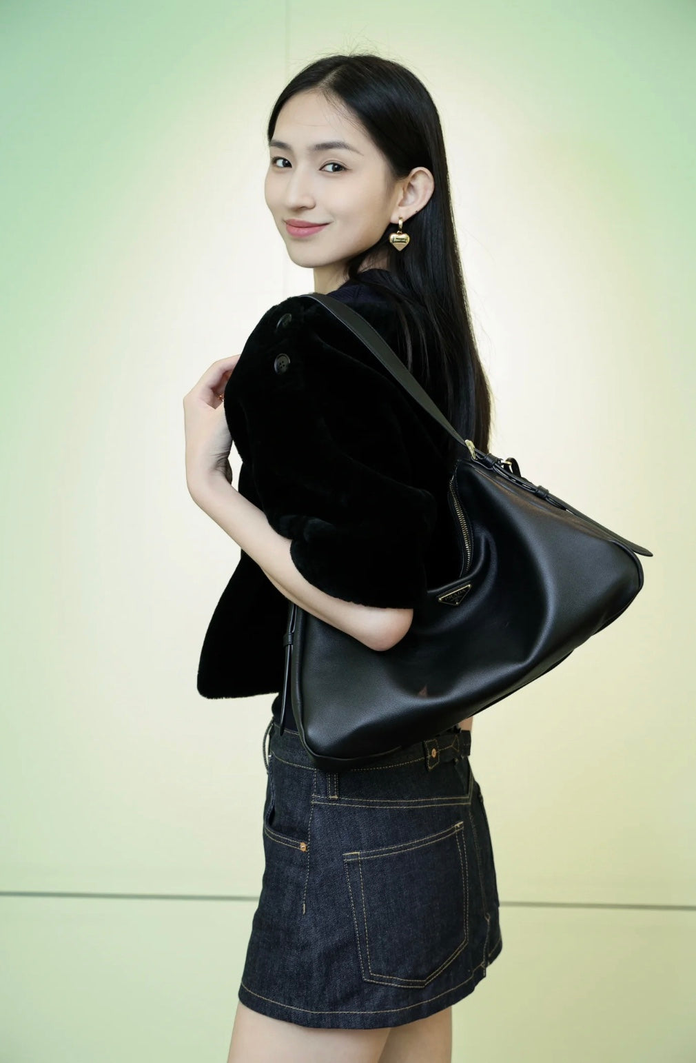 PD Aimée large leather shoulder bag
