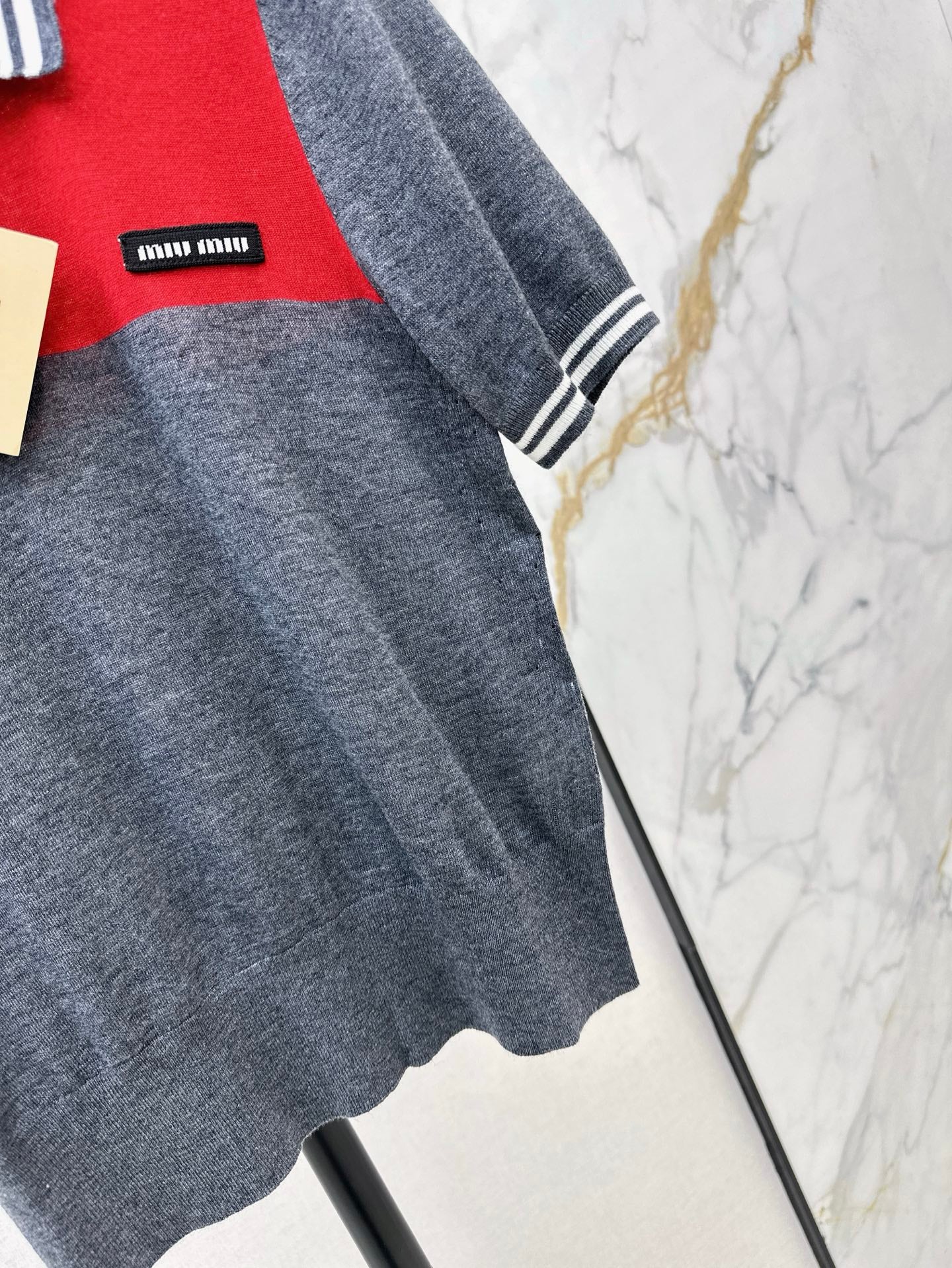 m 25ss knitted polo shirt