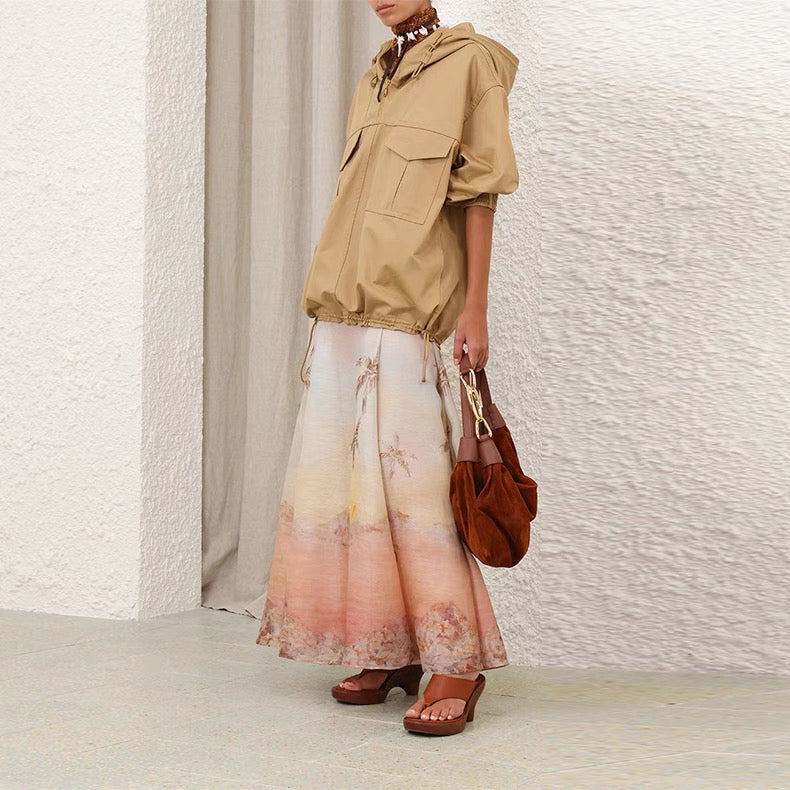 zim 25ss silk skirt