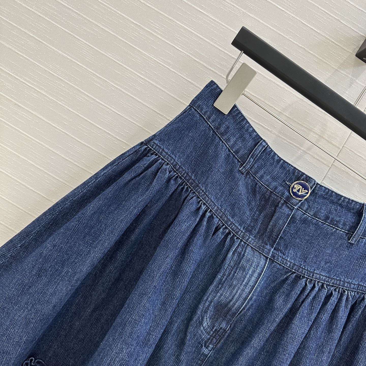 val 25ss denim skirt