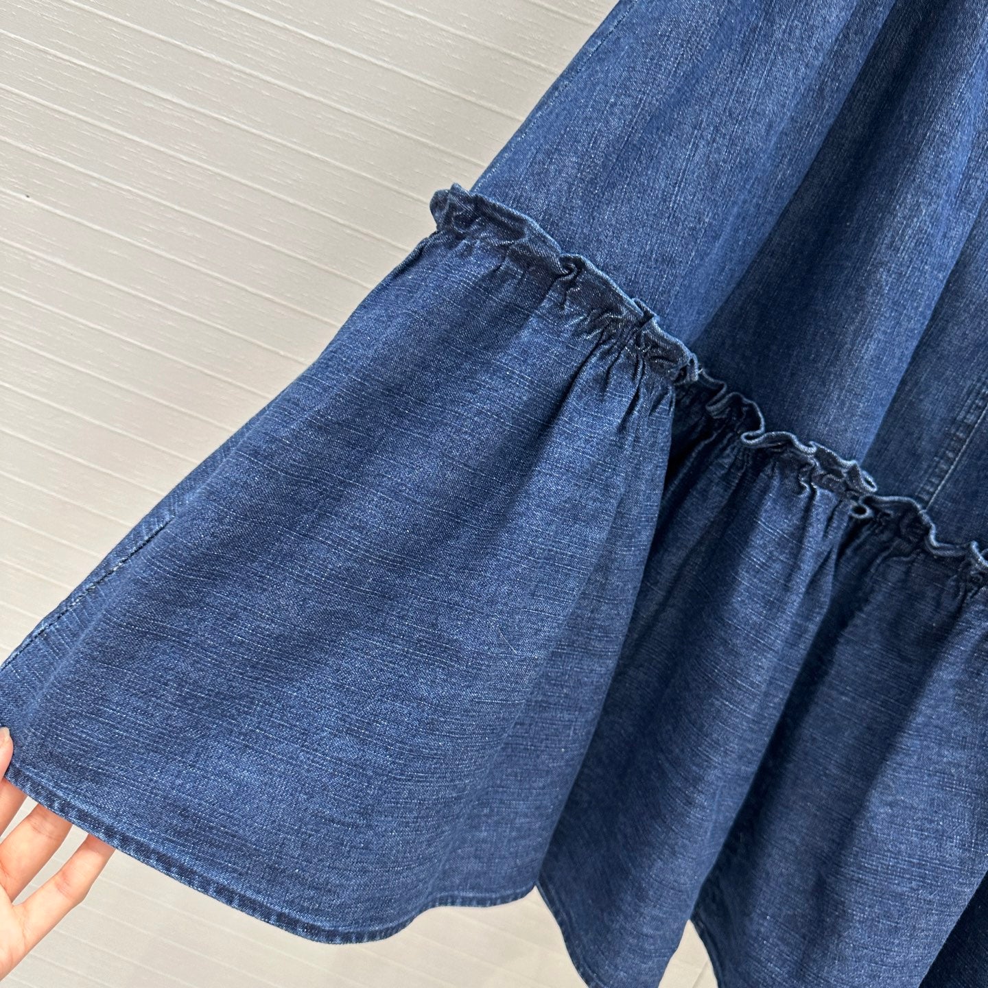 val 25ss denim skirt