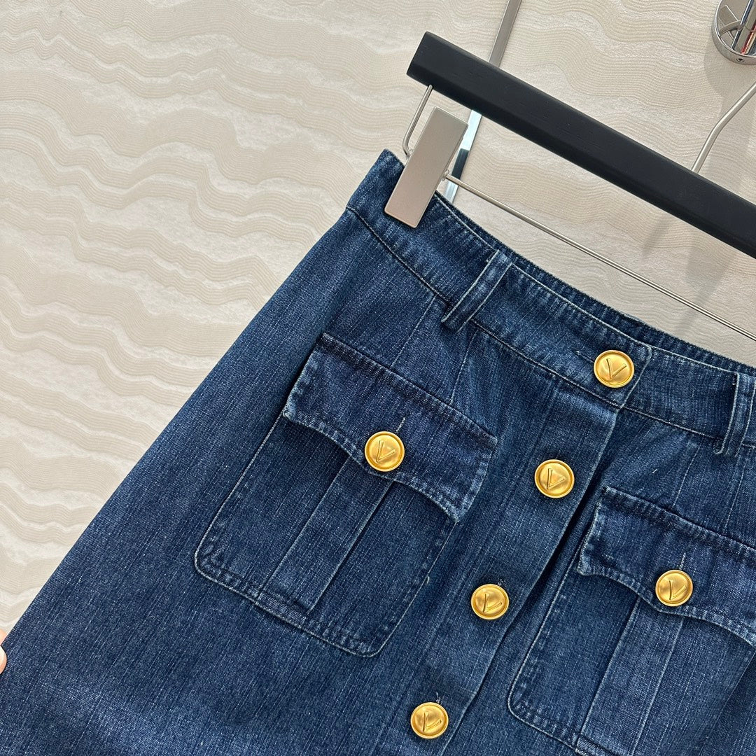 Val 25ss denim skirt