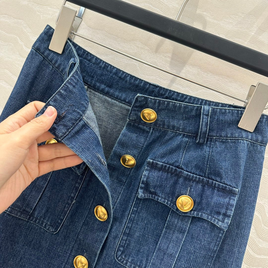 Val 25ss denim skirt