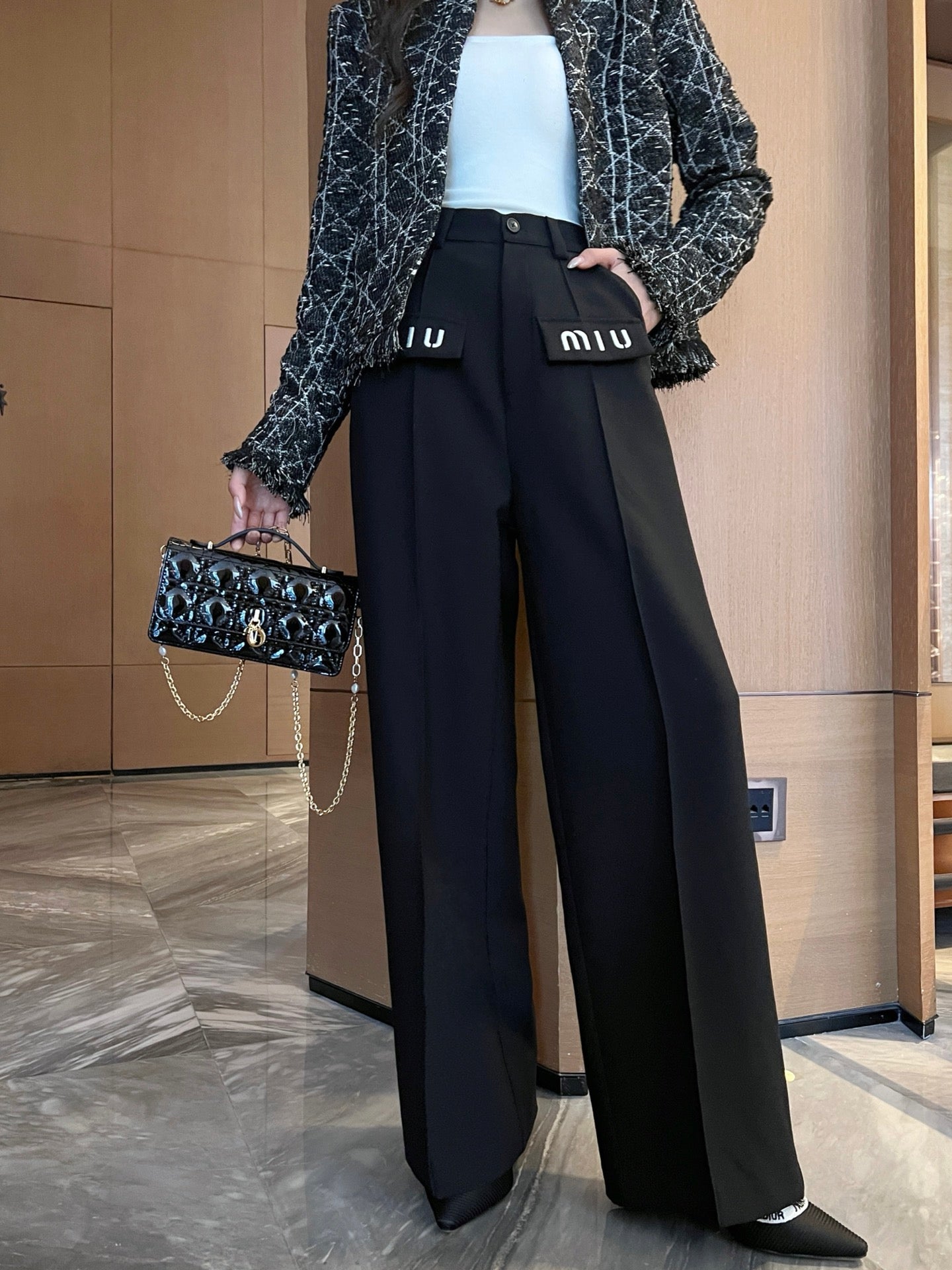 Mi 25ss embroidered pants