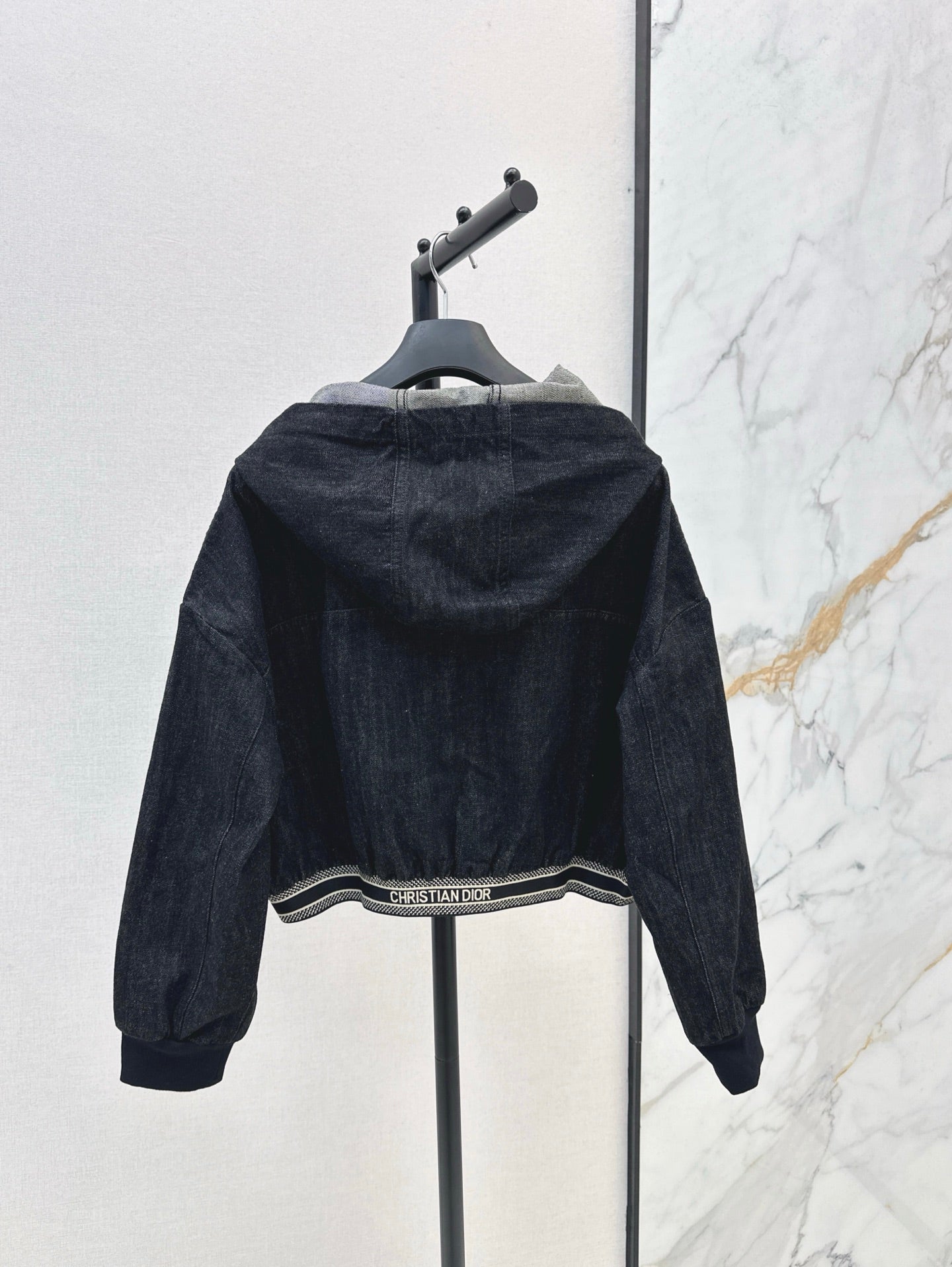 D 25ss hooded denim jacket