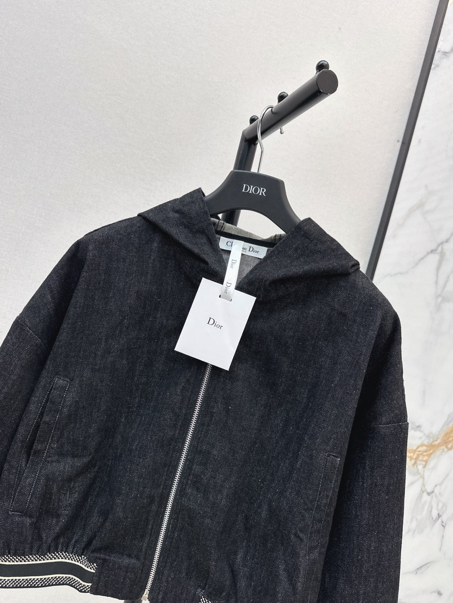 D 25ss hooded denim jacket
