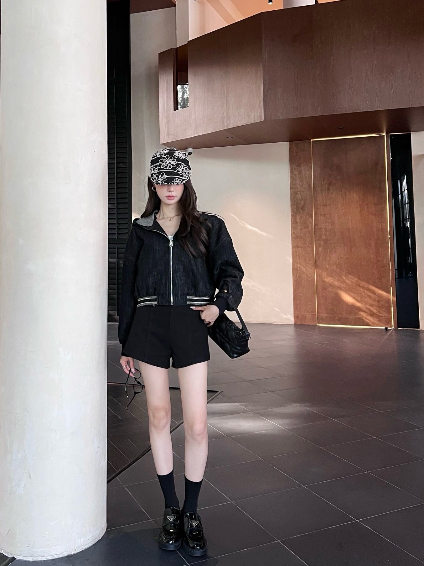 D 25ss hooded denim jacket