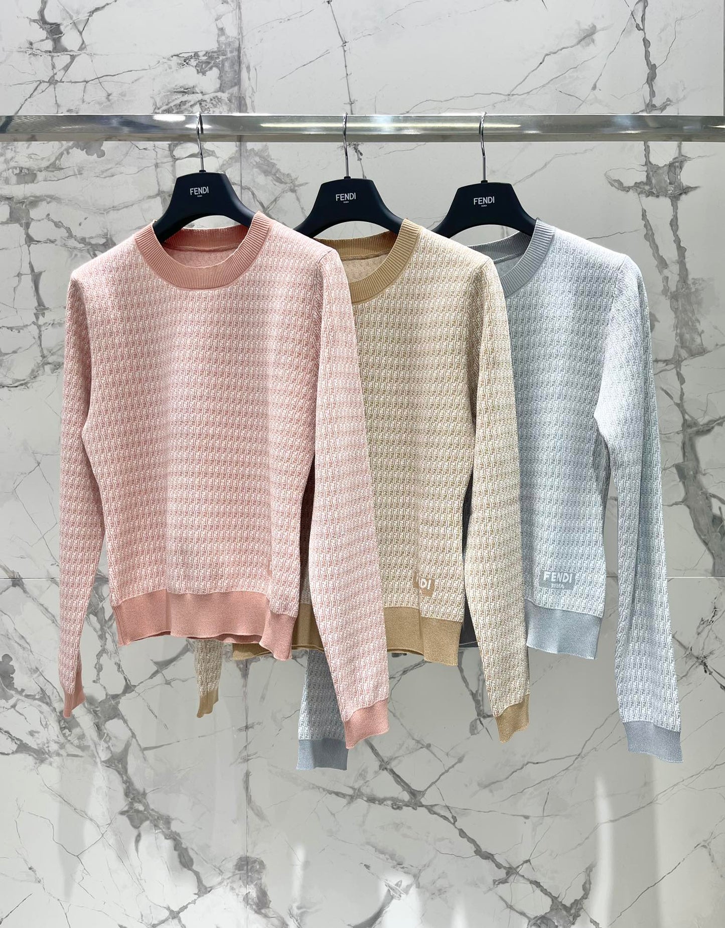Fe 25ss jacquard knitted sweater