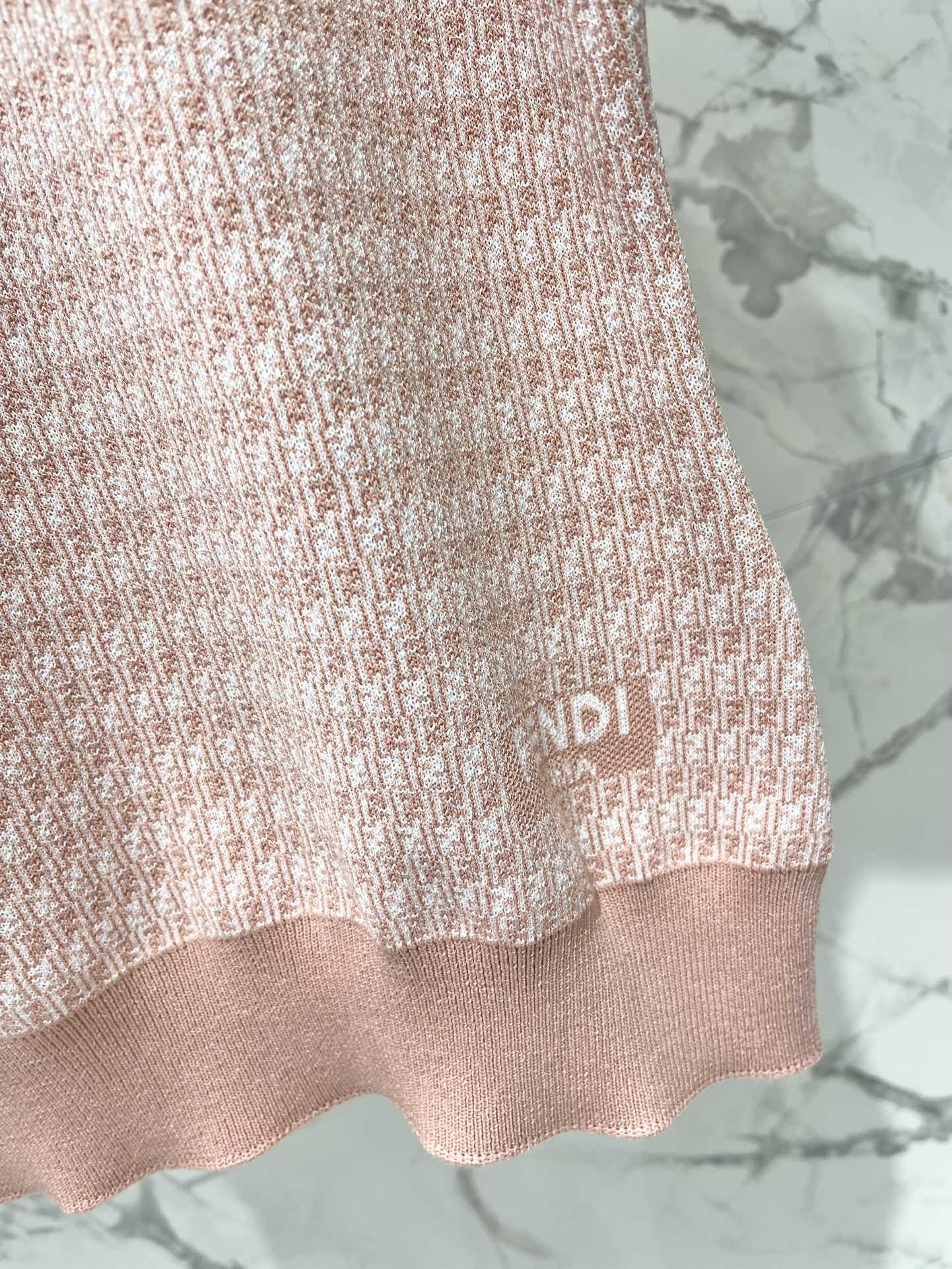 Fe 25ss jacquard knitted t-shirt