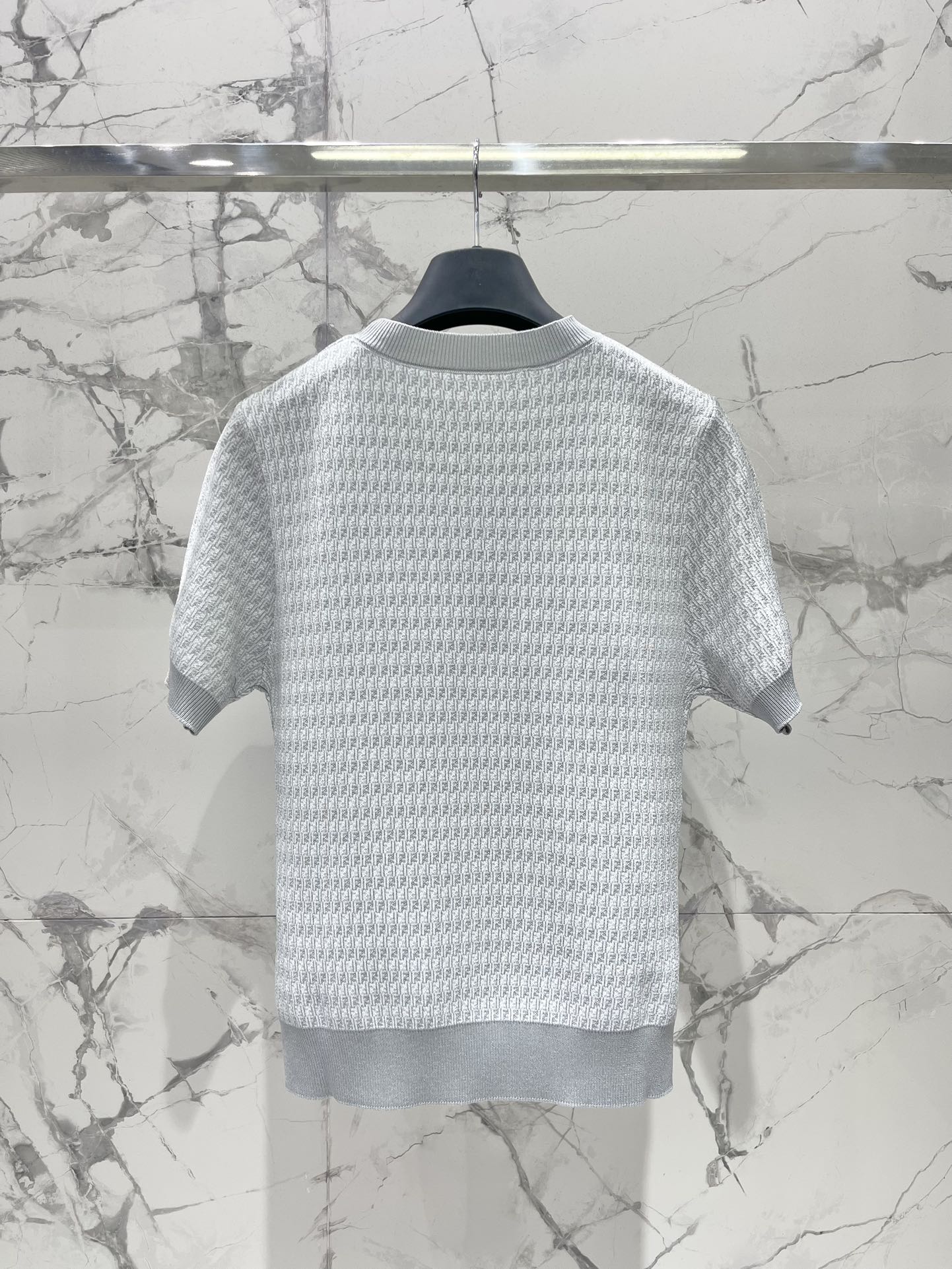 Fe 25ss jacquard knitted t-shirt