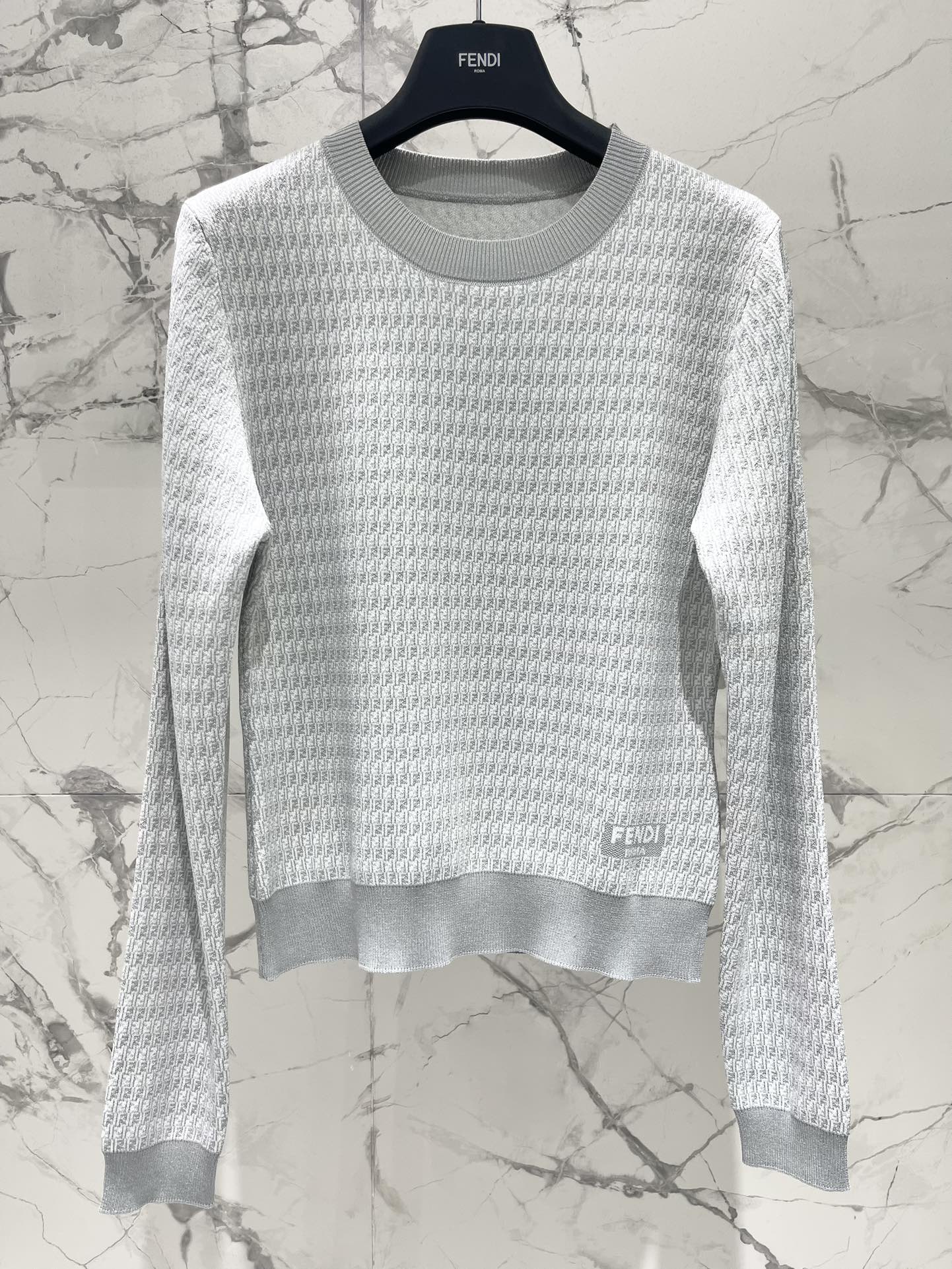 Fe 25ss jacquard knitted sweater