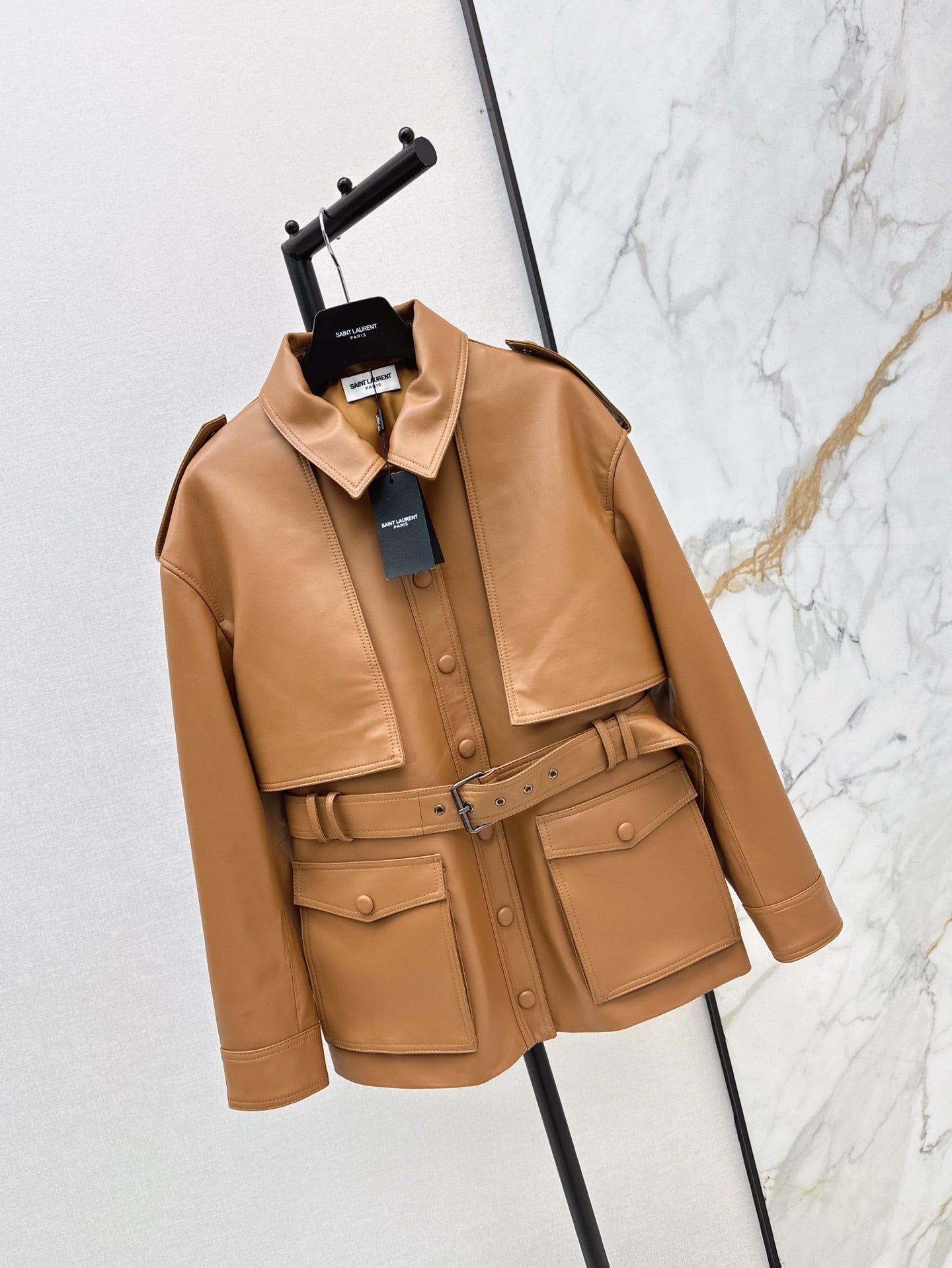 Sa 25ss leather jacket