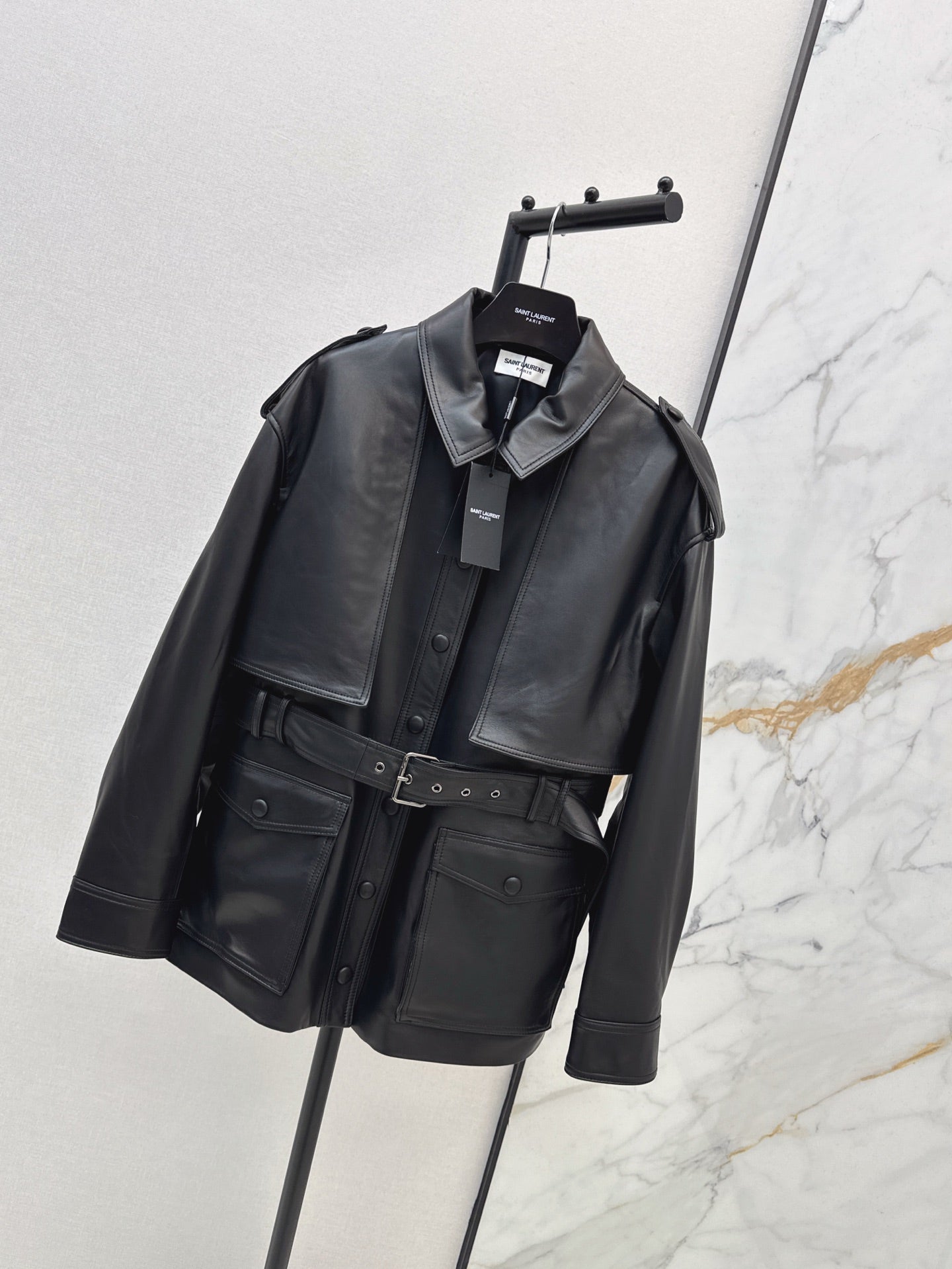 Sa 25ss leather jacket