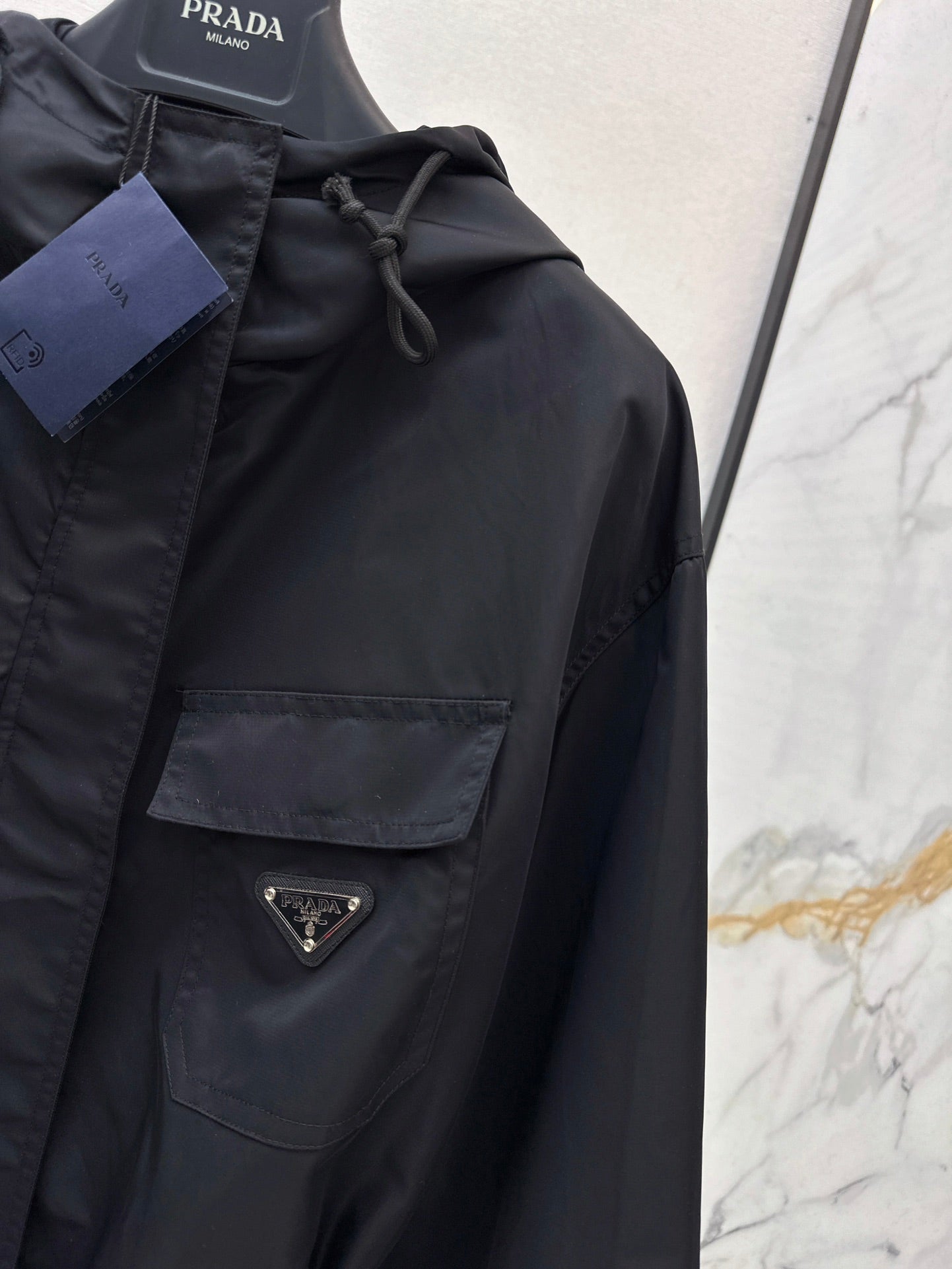 P 25ss hooded trench coat