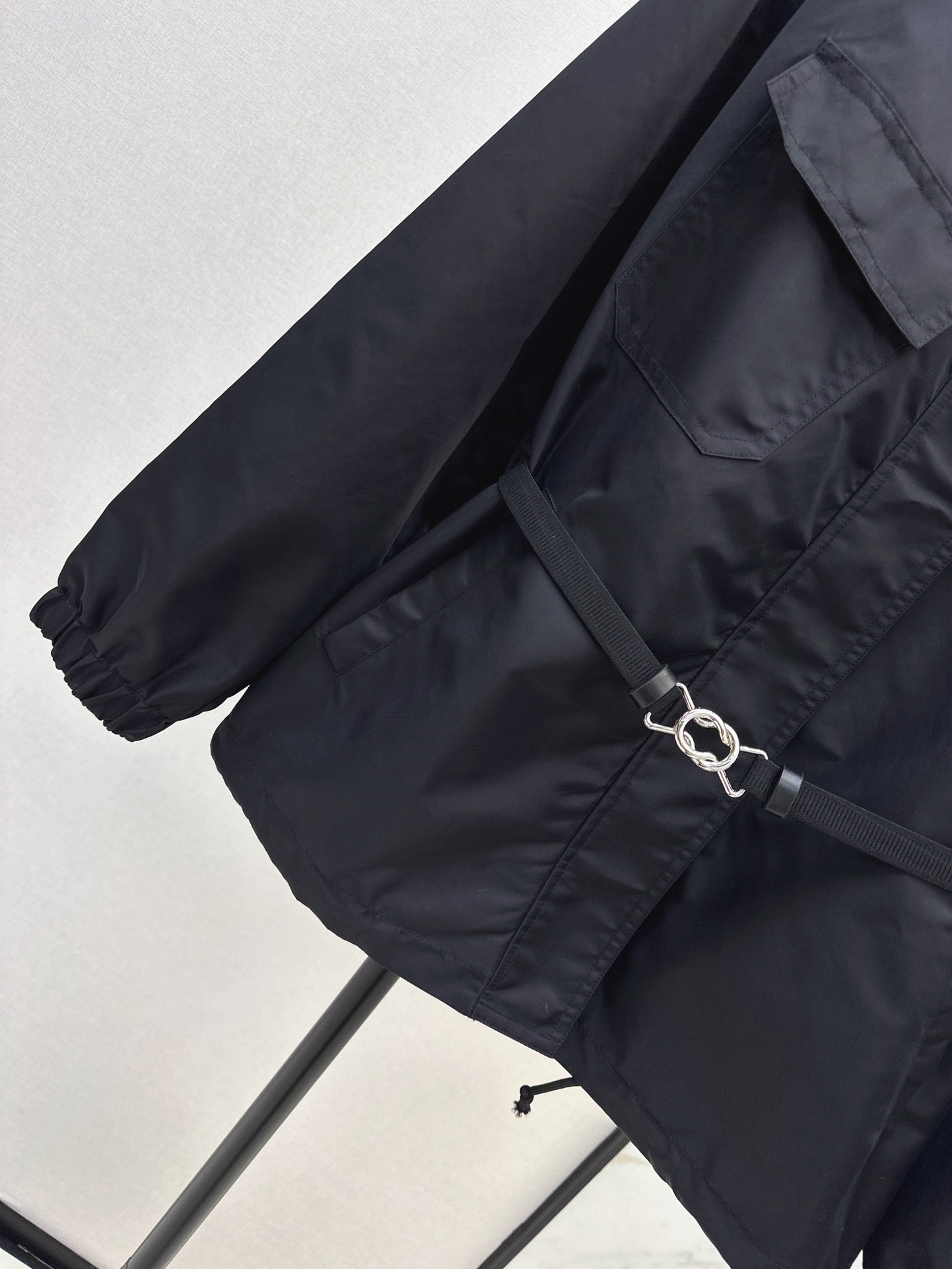 P 25ss hooded trench coat