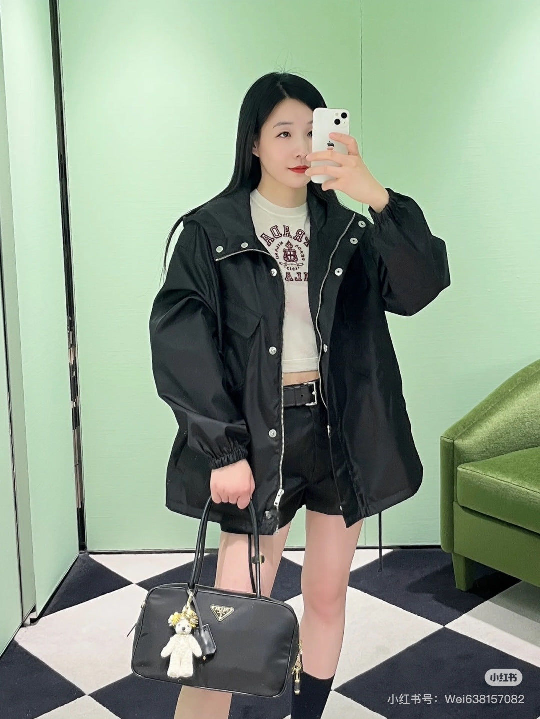 P 25ss hooded trench coat