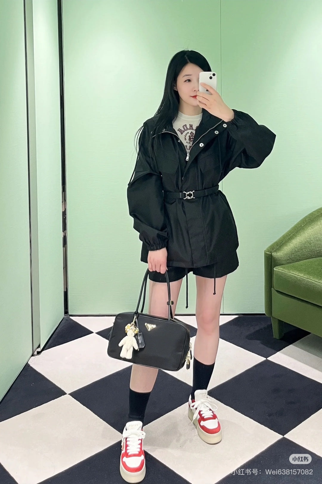 P 25ss hooded trench coat