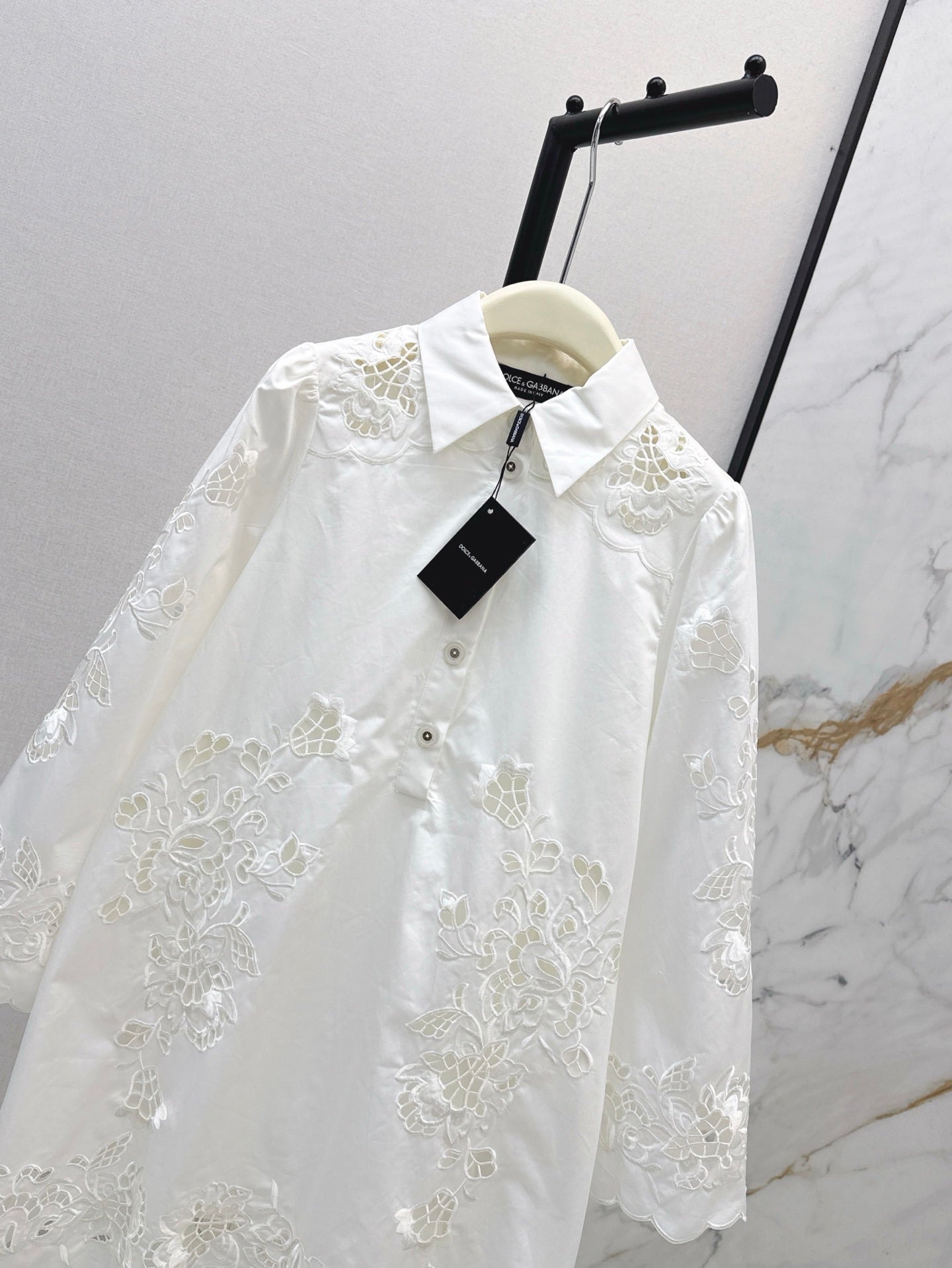 Do 25ss hollow shirt dress
