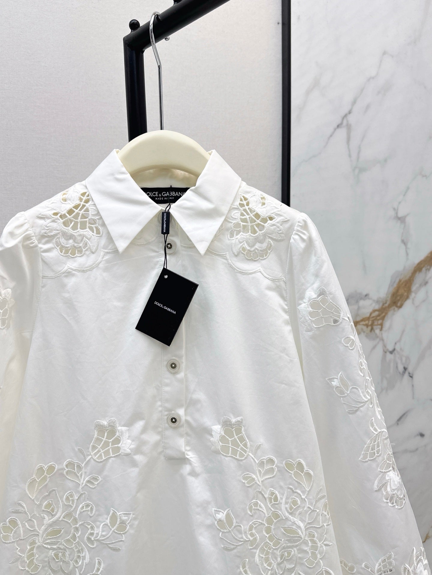 Do 25ss hollow shirt dress