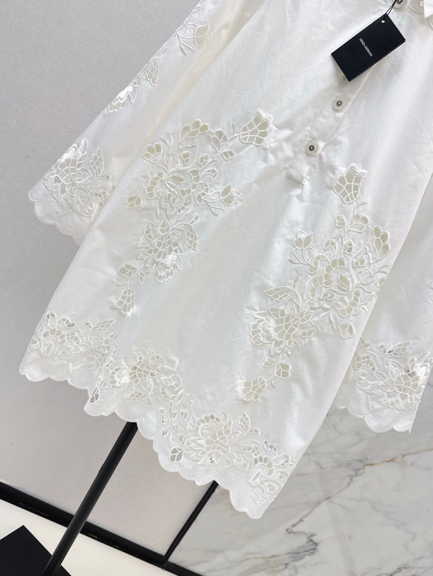 Do 25ss hollow shirt dress