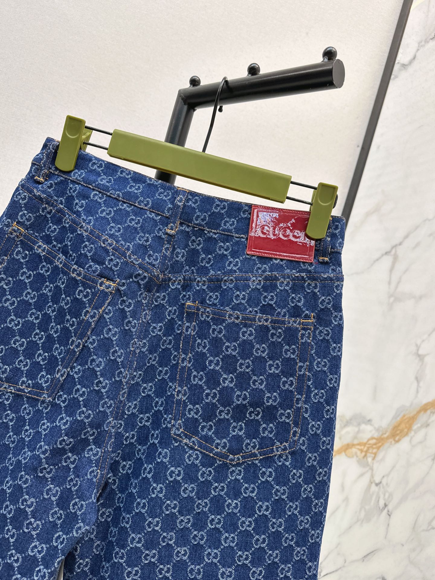 G 25ss jacquard denim short