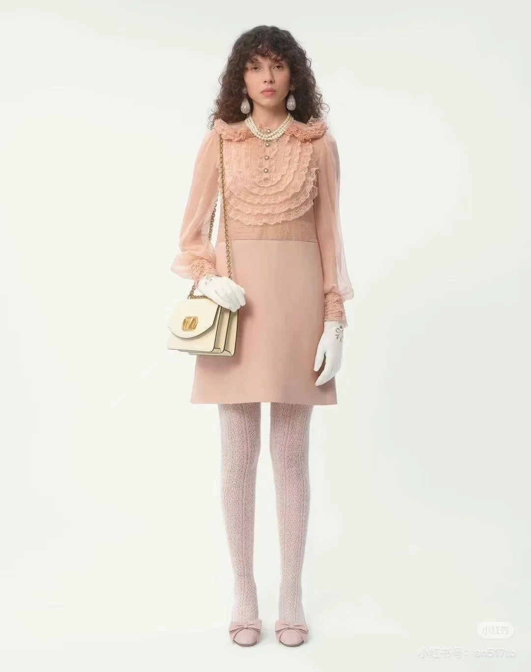 VA 25ss ruffle lace dress