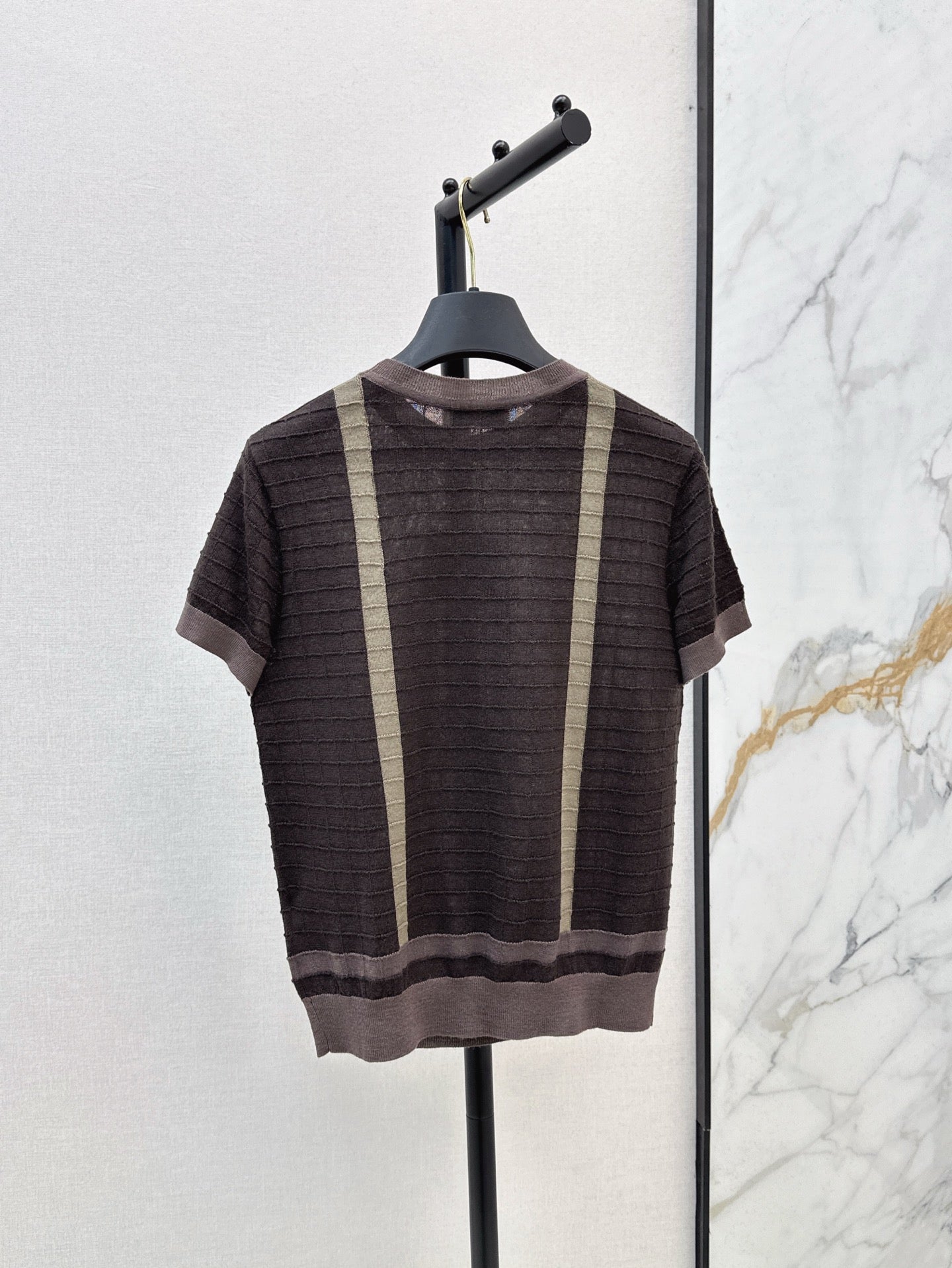 H 25ss jacquard knitted t-shirt