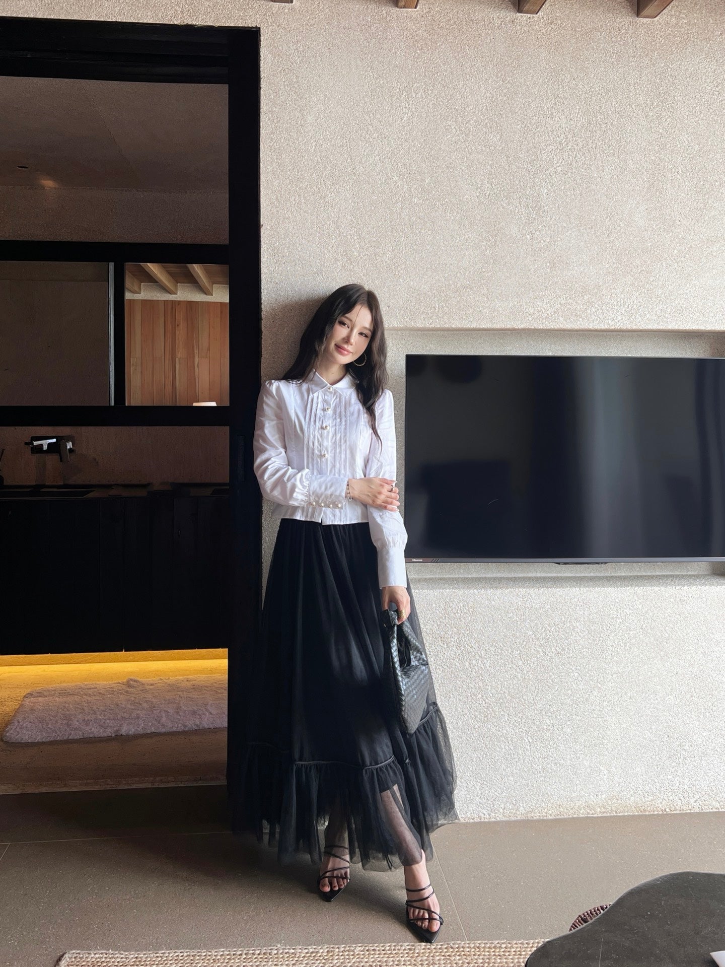 D 25ss ruffle skirt
