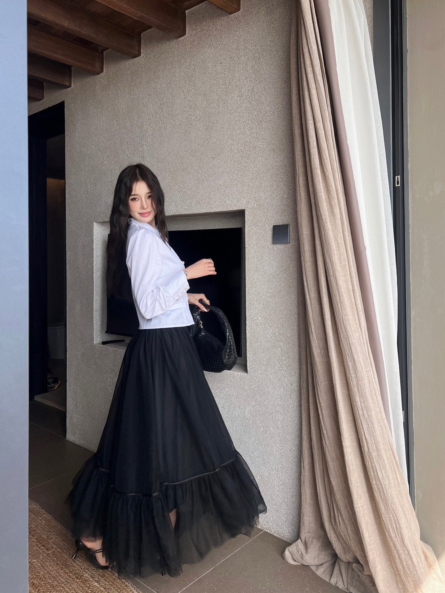 D 25ss ruffle skirt