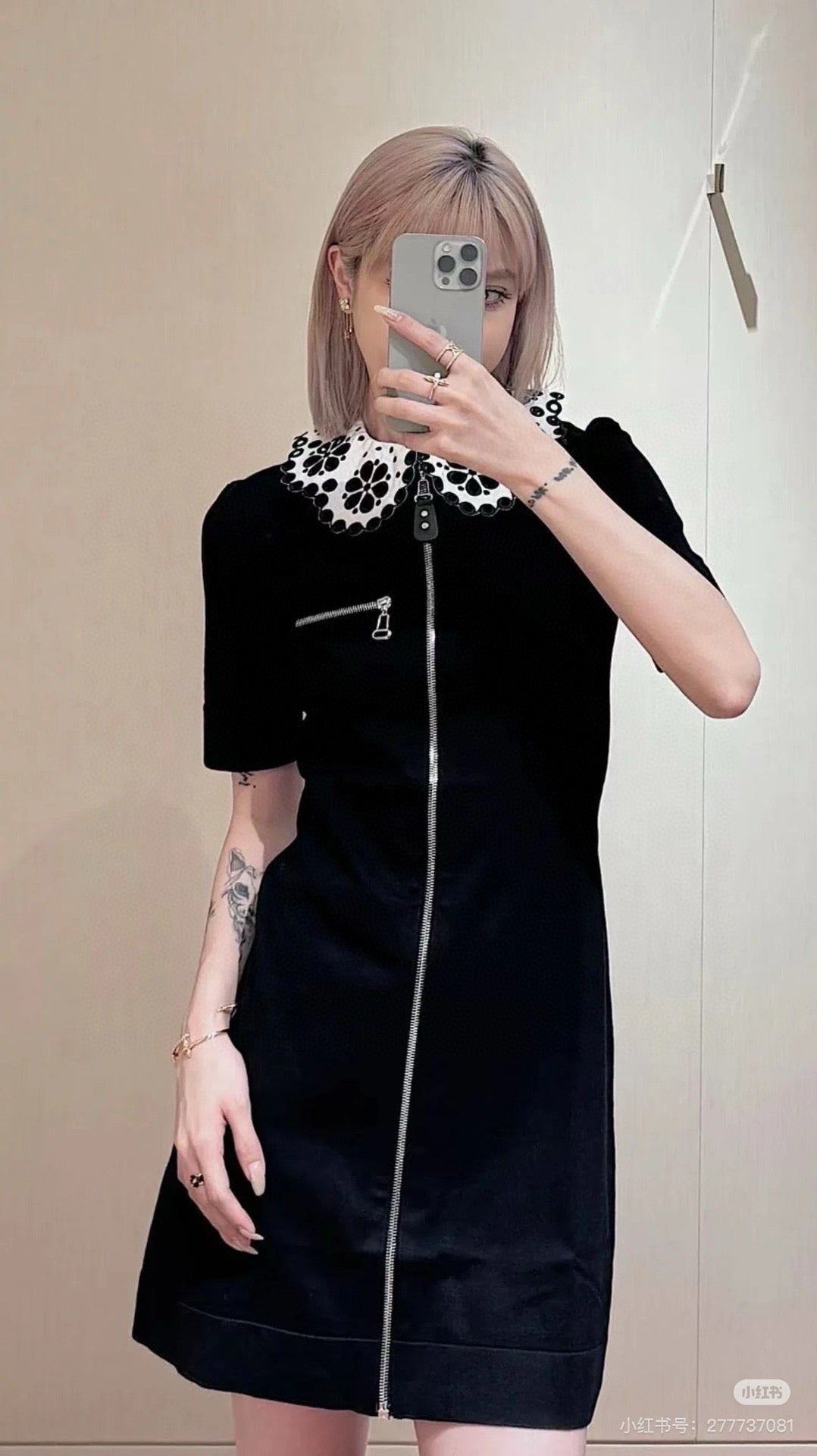 L 25ss zipper dress