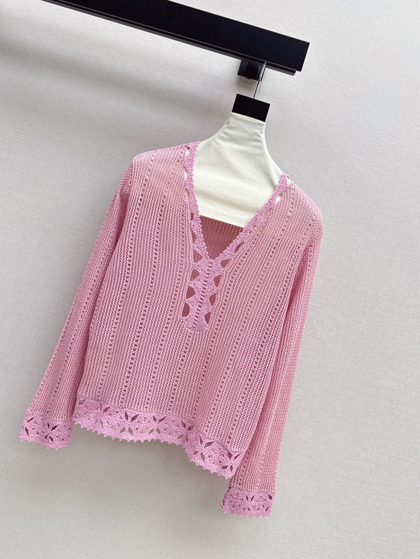 Ce 25ss hollow knitted shirt