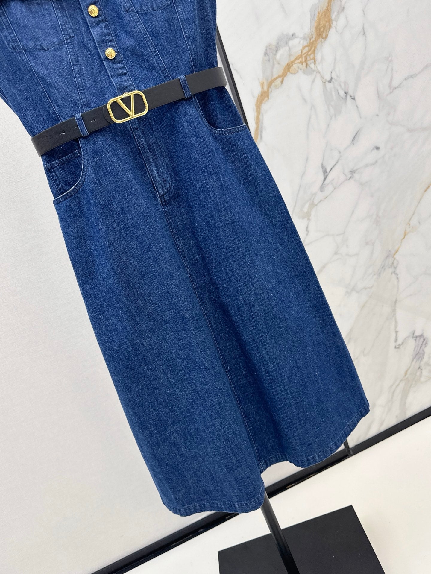 Val 25ss denim shirt dress