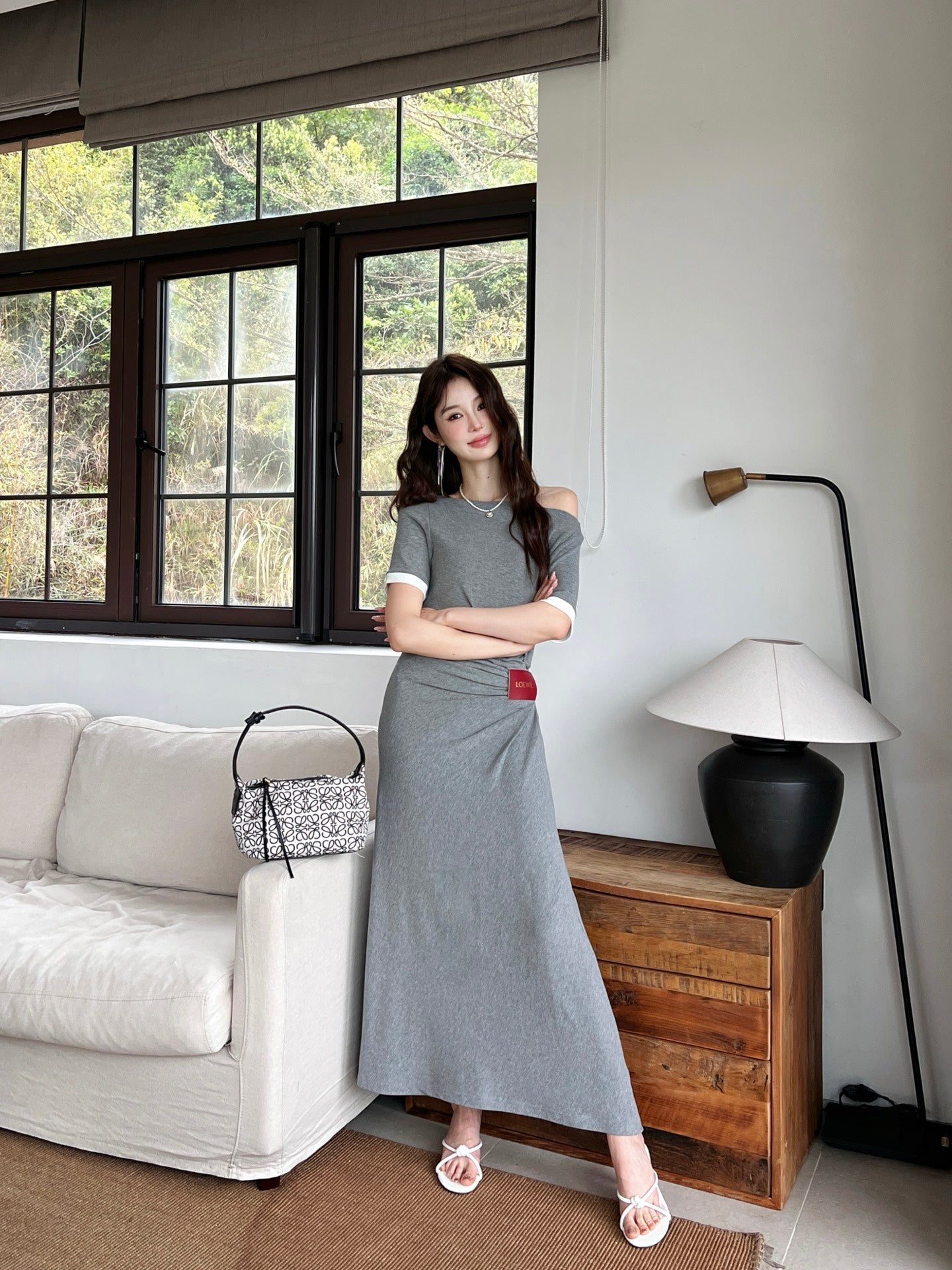 Loe 25ss pleated dress
