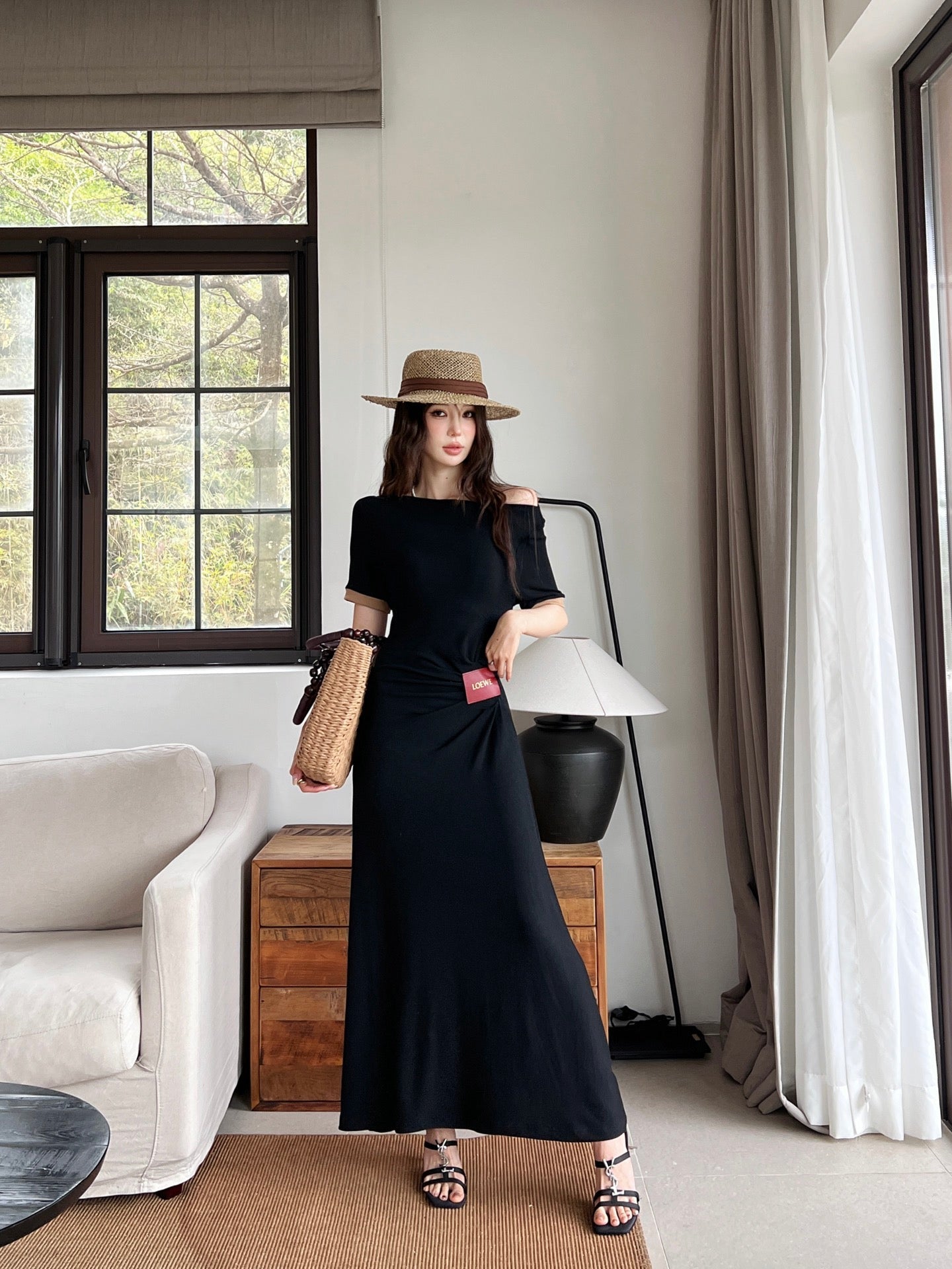 Loe 25ss pleated dress