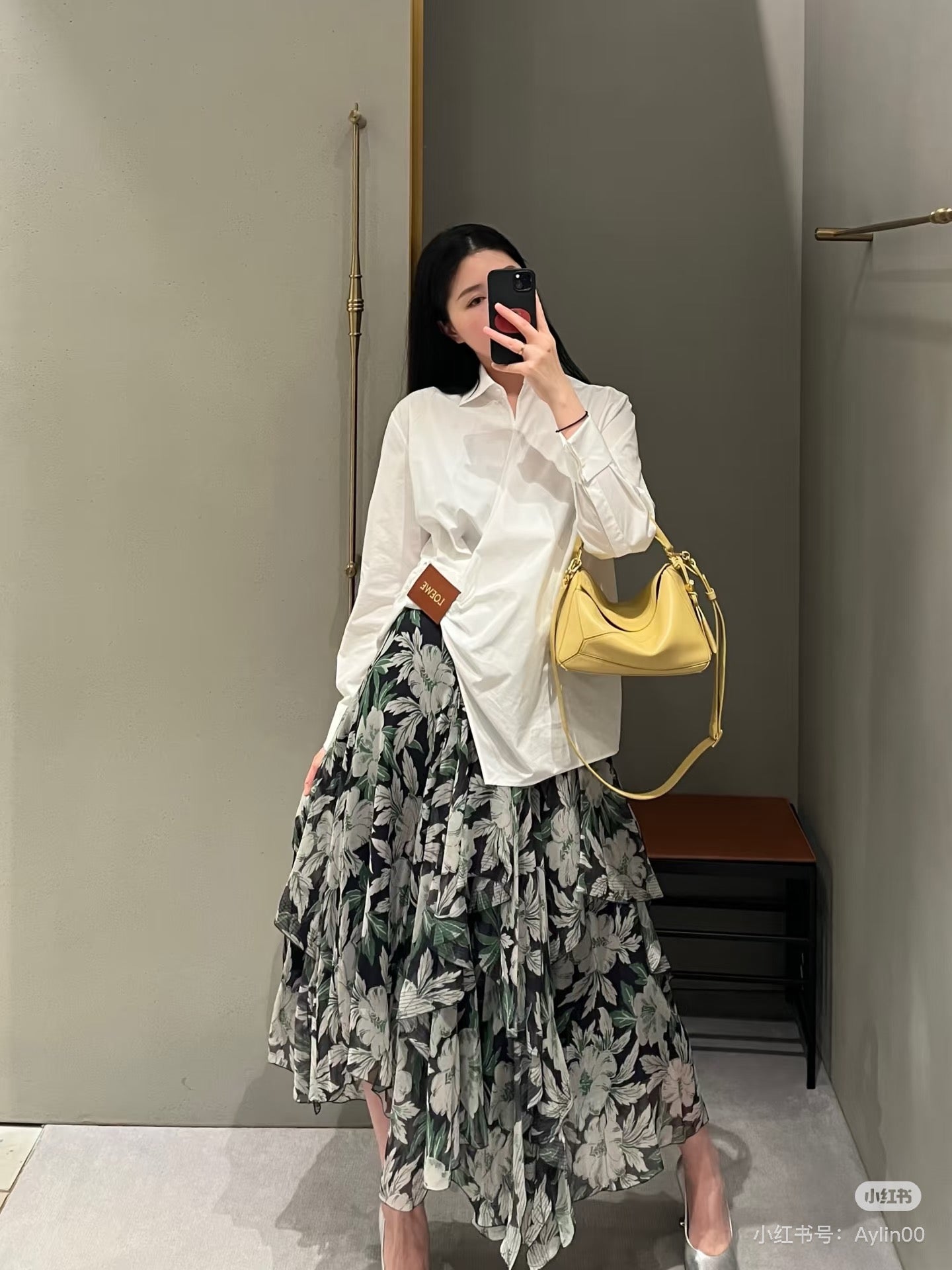 Loe 25ss printed skirt