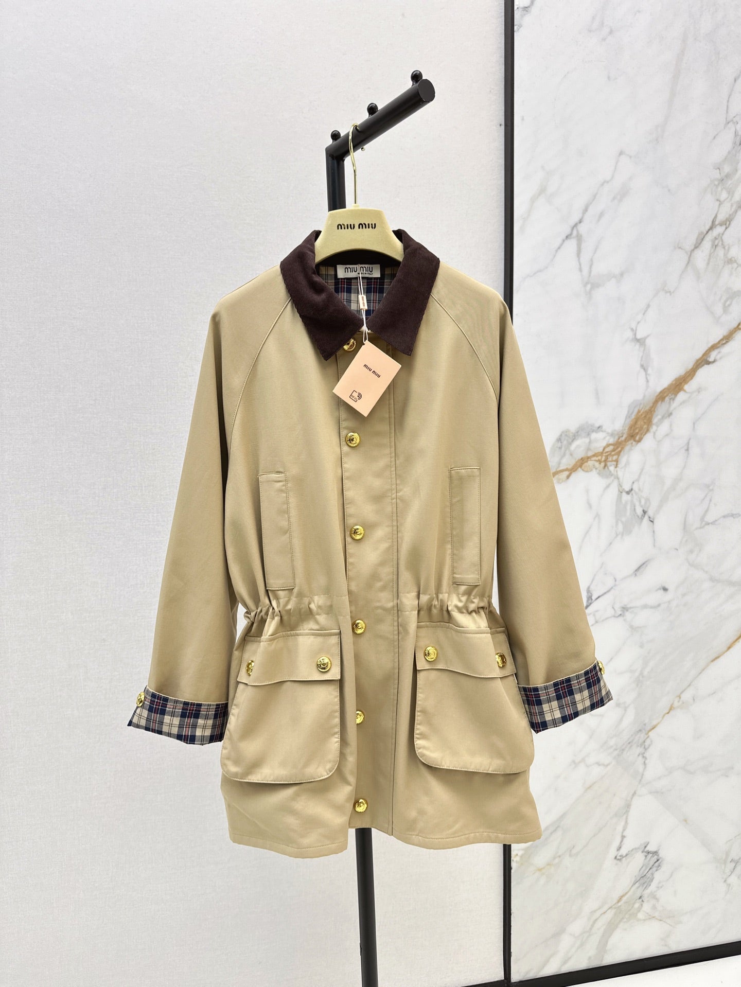 Mi 25ss cargo trench coat
