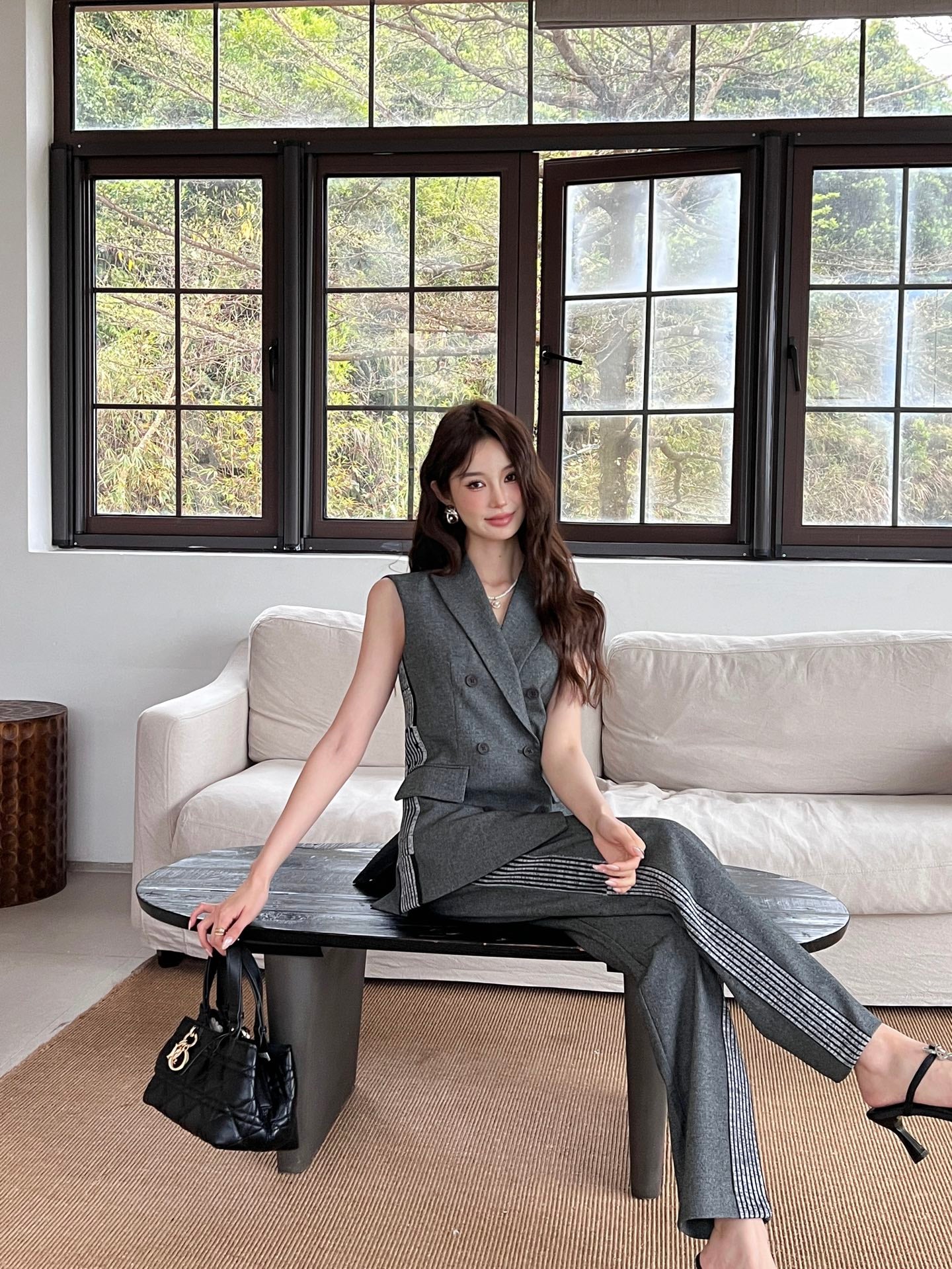 D 25ss vest suit pants set