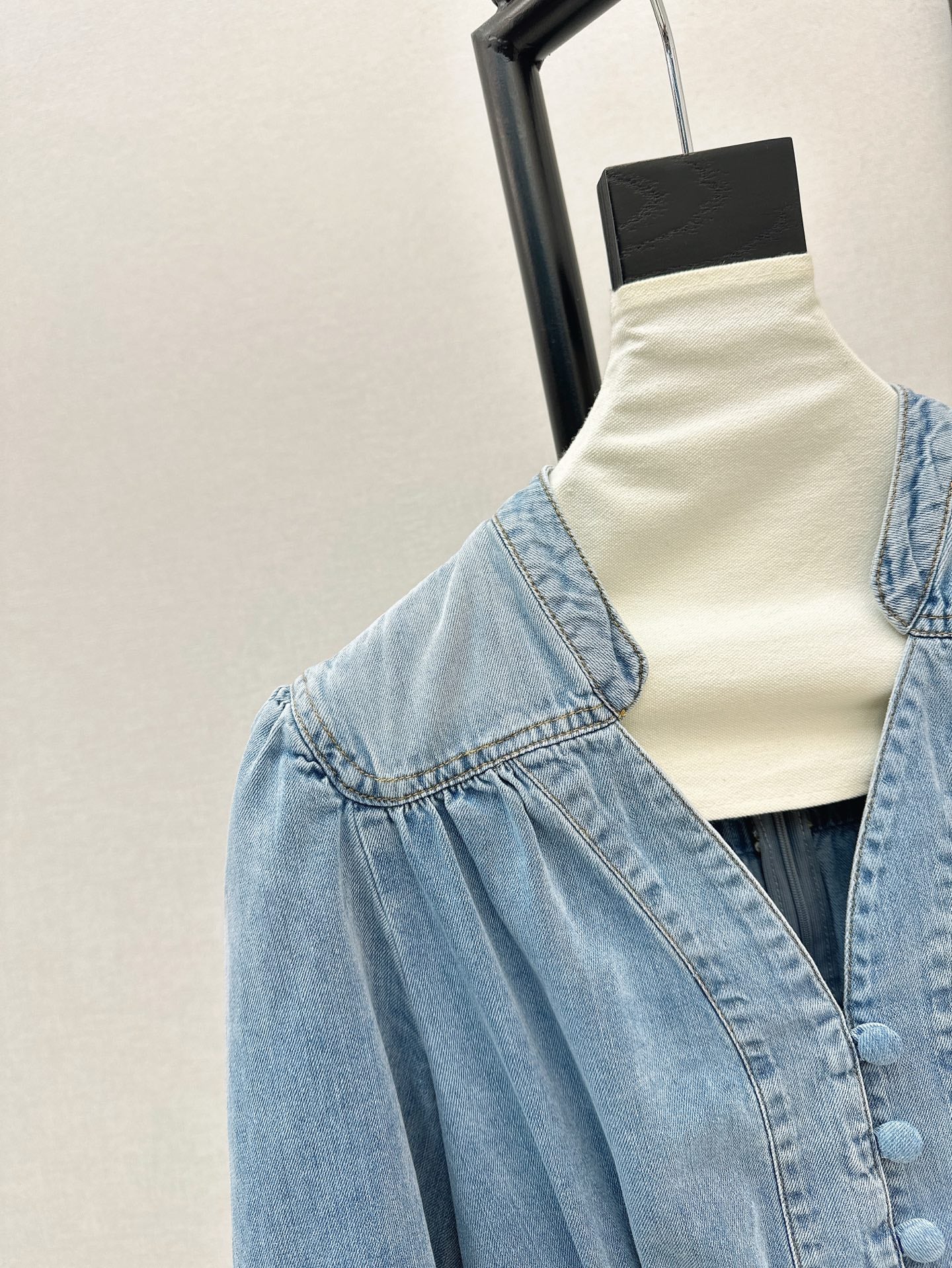 Zim 25ss V neck denim dress