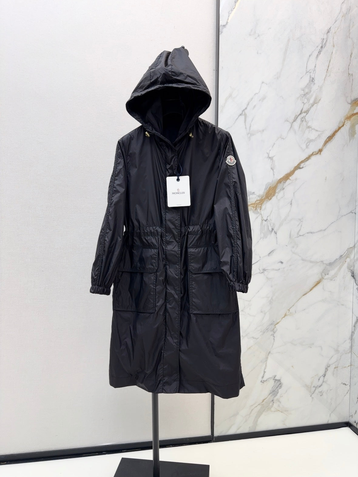 Mo 25ss hooded long coat parkas