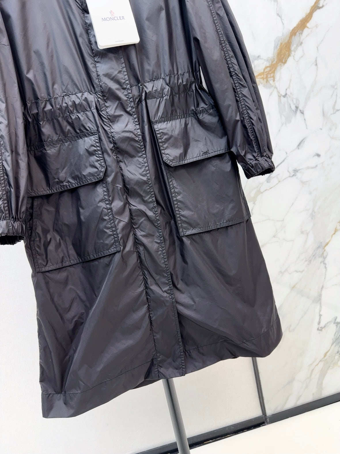 Mo 25ss hooded long coat parkas