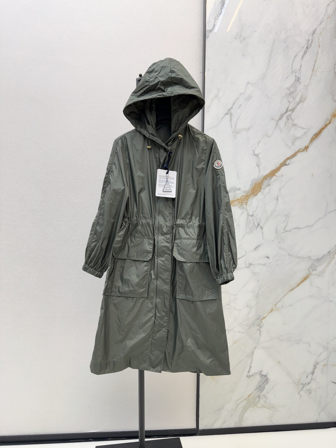Mo 25ss hooded long coat parkas