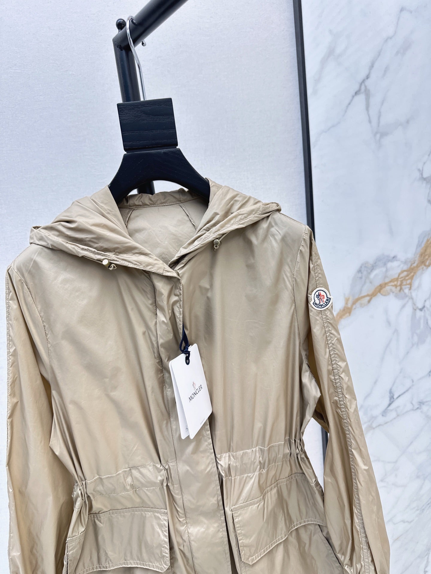 Mo 25ss hooded long coat parkas
