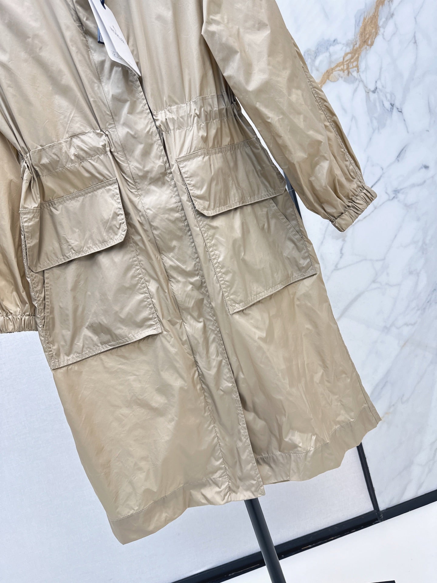 Mo 25ss hooded long coat parkas
